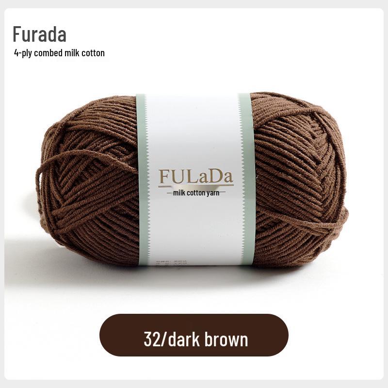 Baby 4-fädig gekämmte Milchbaumwollgarnknäuel zum Handstricken & Häkeln - DIY Puppe, Pullover, Schal Materialpaket