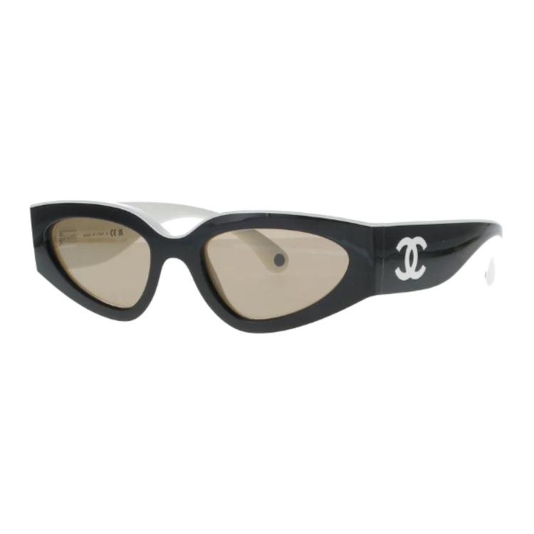 

Сонцезахисні окуляри Chanel Cat Eye Унісекс Окуляри Чорний Білий 0CH6056 Box+Shopping Bag