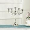 Silver-Plated European Style Three-Head Candelabra for Weddings and Hotels