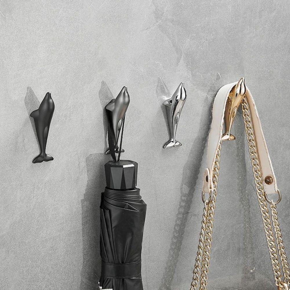 Decorative Key Wall Hanging Hooks Cute Clothes Storage Holder Dolphin Decor Hooks  Living Room