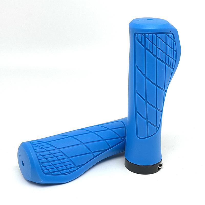 1 pair MTB Bicycle Grips Shockproof Bike Handlebar Cover Anti-Slip Lockable Grips Ergonomic Cycling Rubber Ball Handle Grips