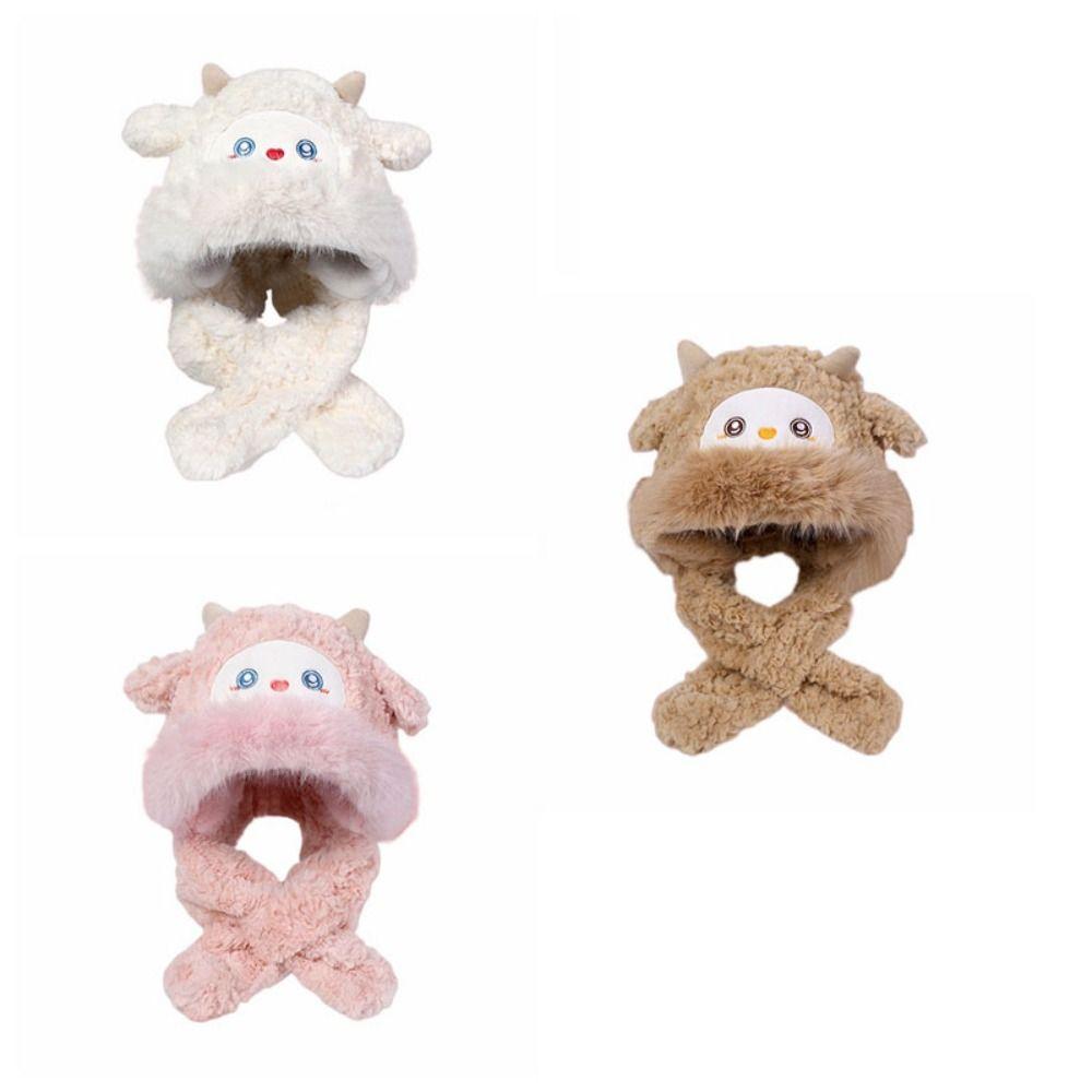 Warm Little Sheep Plush Hat Cartoon Lei Feng Cap Creative Ear Protection Hat  Girls