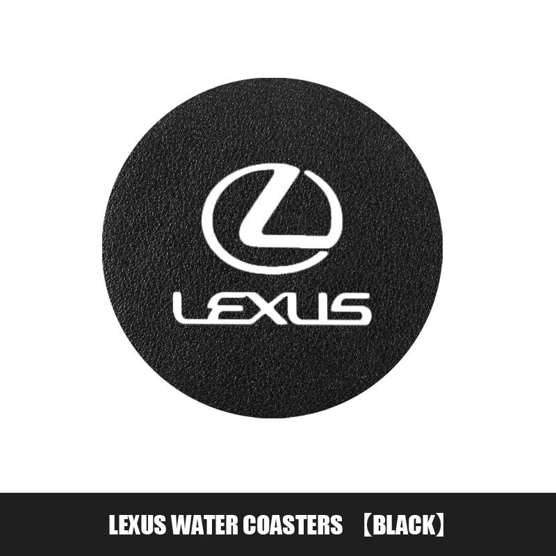 2Pcs Leather Coaster Anti-slip Water Cup Pad Mat For Lexus IS250 IS200 CT200h GS300 LS430 RX450h LX570 IS300 ES RX LS IS NX CT