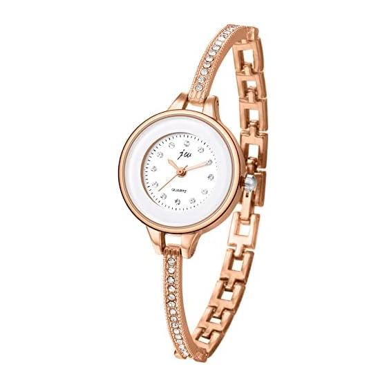 Women s Watch Bracelet Bangle Rhinestone Analog Display Women s Watch Waterproof Popular Cute Simple Stylish Alloy Quartz Rose Gold Birthday