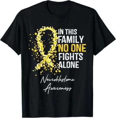 Herren- und Damen-T-Shirts In Dieser Familie Kämpft Niemand Alleine Shirt Neuroblastom Tee T-Shirt S-3XL