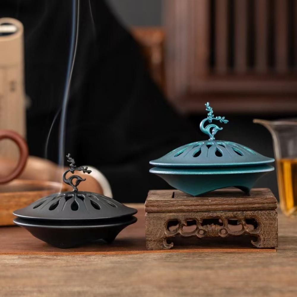 Hollow Lid Hollow Incense Burner Lucky Deer Desktop Aromatherapy Backflow Incense Holder Home