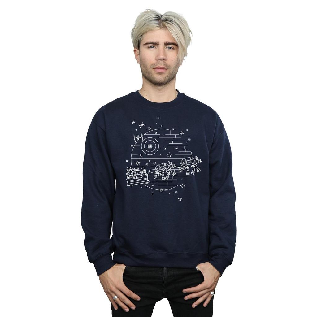 Star Wars Mens Death Star Sleigh Sweatshirt