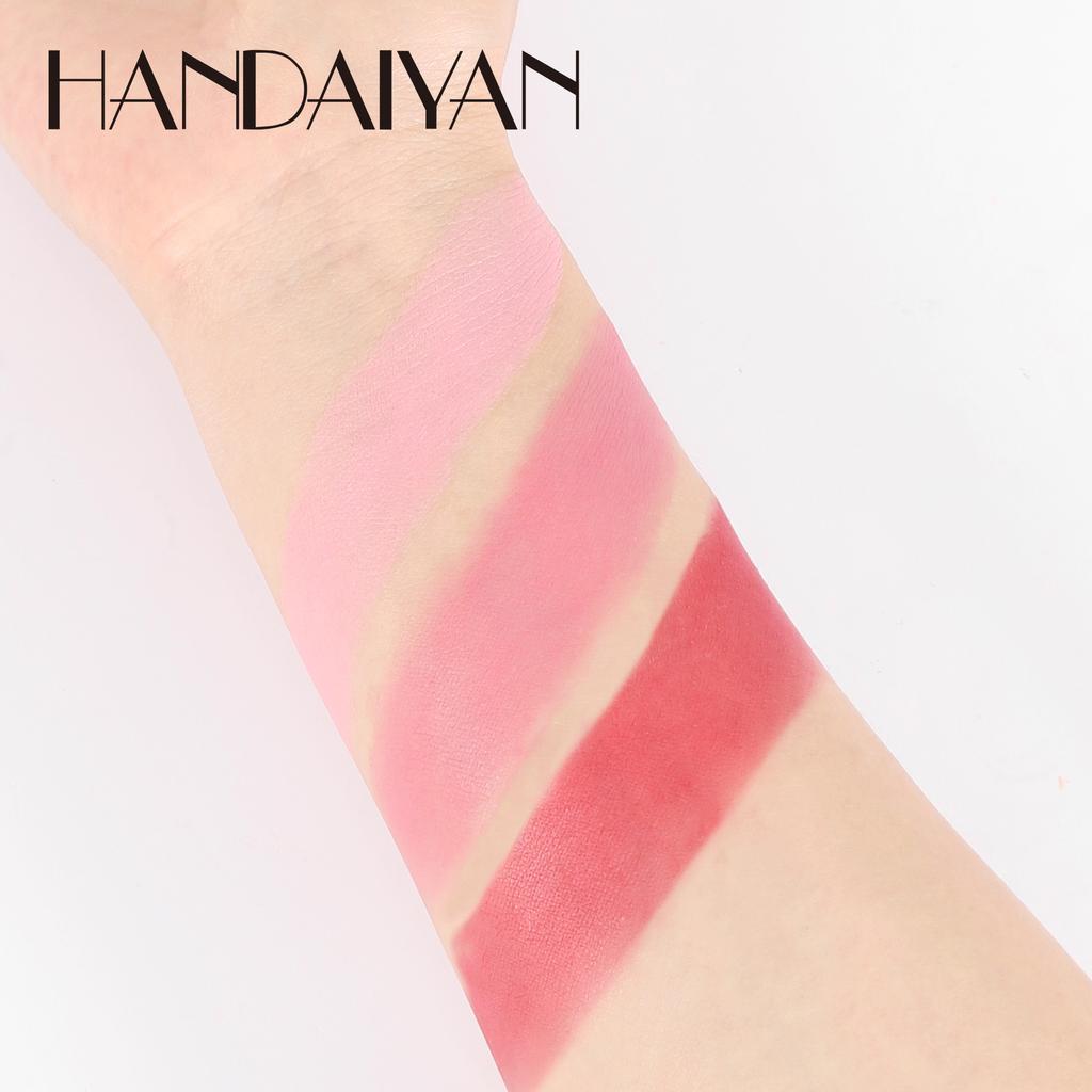 Three-color Blush All-in-one Palette Sexy Brightening Matte Lip Mud Lipstick Waterproof Blush Cream Rouge Palette Makeup