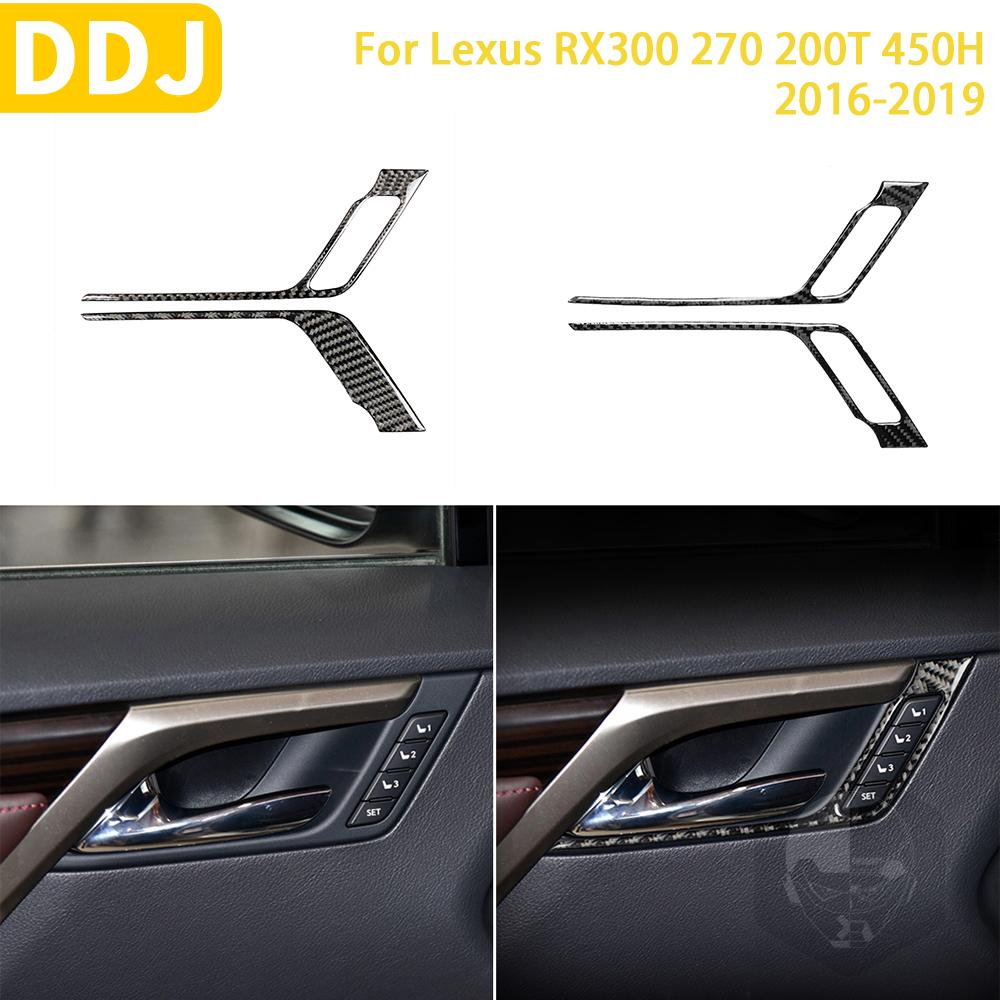 

Для Lexus RX300 270 200T 450H 2016-аксессуары для автомобиля, наклейки из углеродного волокна для внутренней отделки ручки передней двери, панели