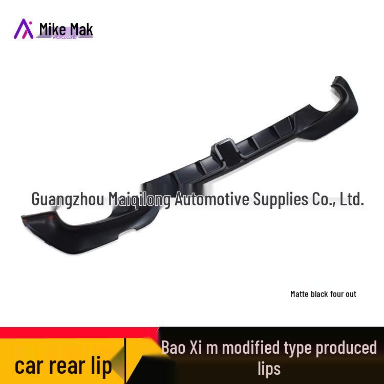 BMW 3 Series G20/G28 Quad Outlet Rear Lip: Matte/Gloss Black & Carbon Fiber Pattern with LED Light