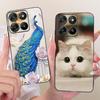 For Motorola Moto G57 Power Case XT2537-5 Cute Cat Flowers Painted Cover Soft TPU Phone Cases For Moto G67 Power G57Power Fundas
