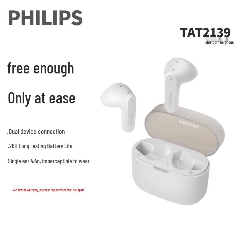

Philips TAT2139 True Wireless Bluetooth Earbuds