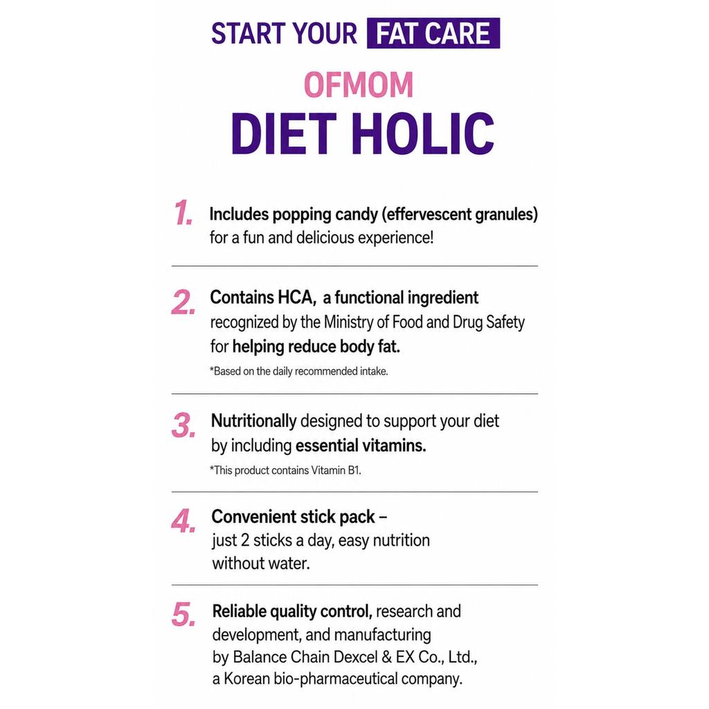 Ofmom Diet Holic grapefruit flavor 15-day supply