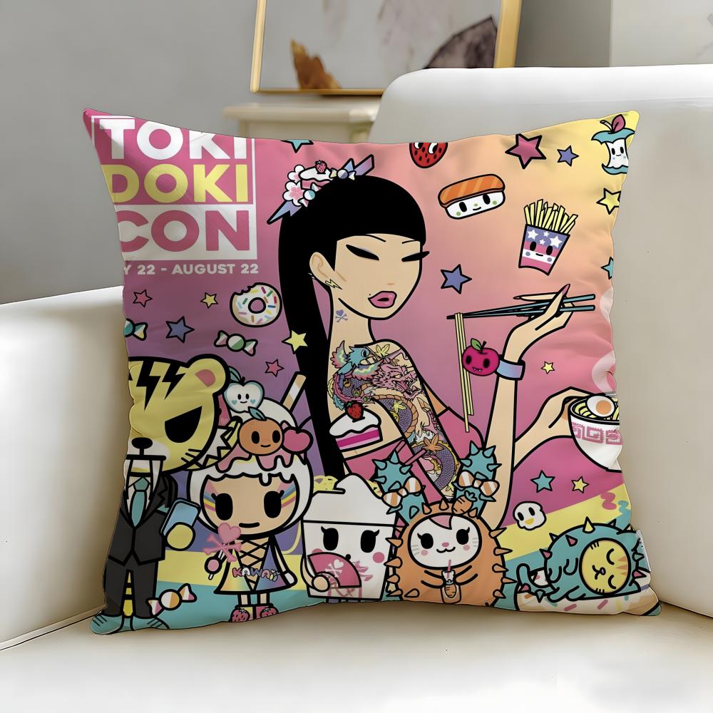 Popular Fashion Brand Tokidoki Cushion Cover Soft  EasyWash Pillow Case  Versatile for Couch Bed Travel and Office