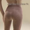 Autumn/Winter High Waist Gray Striped Cotton Base Layer Tights for Women