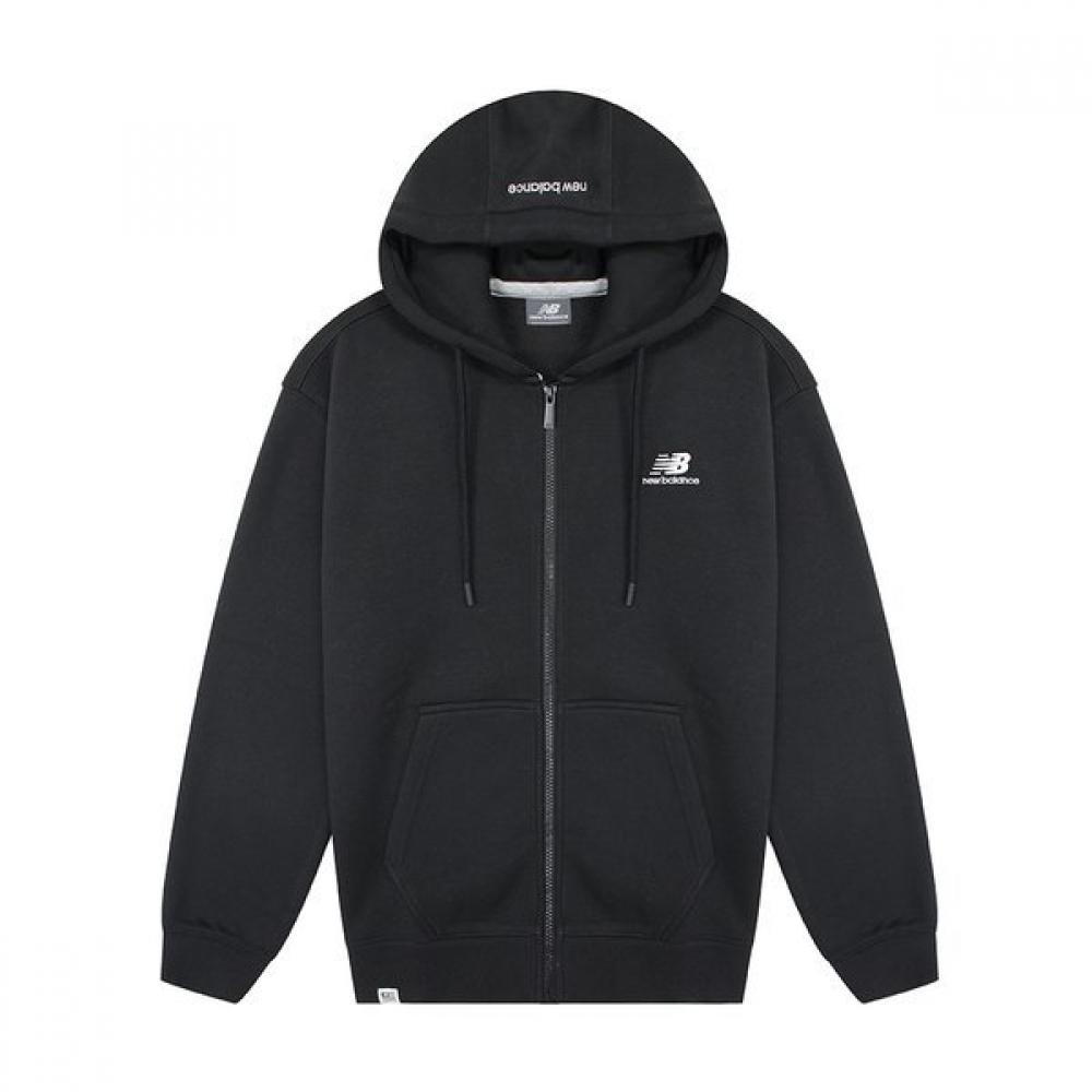 

New Balance Basic Fleece Brushed Hooded Zip Up Jacket Black Nbmddb1053 19 NBMDDB105319:S (90 measurements)