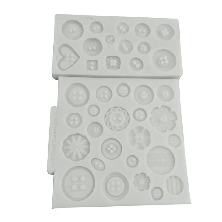 Exquisite Button Shape 3D Fondant Chocolate Candy Molds Polymer Craft DIY Molds