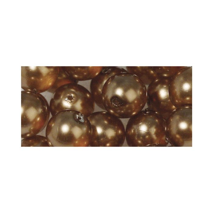 Perle nacrée Renaissance Praliné 8 mm 25 pièces