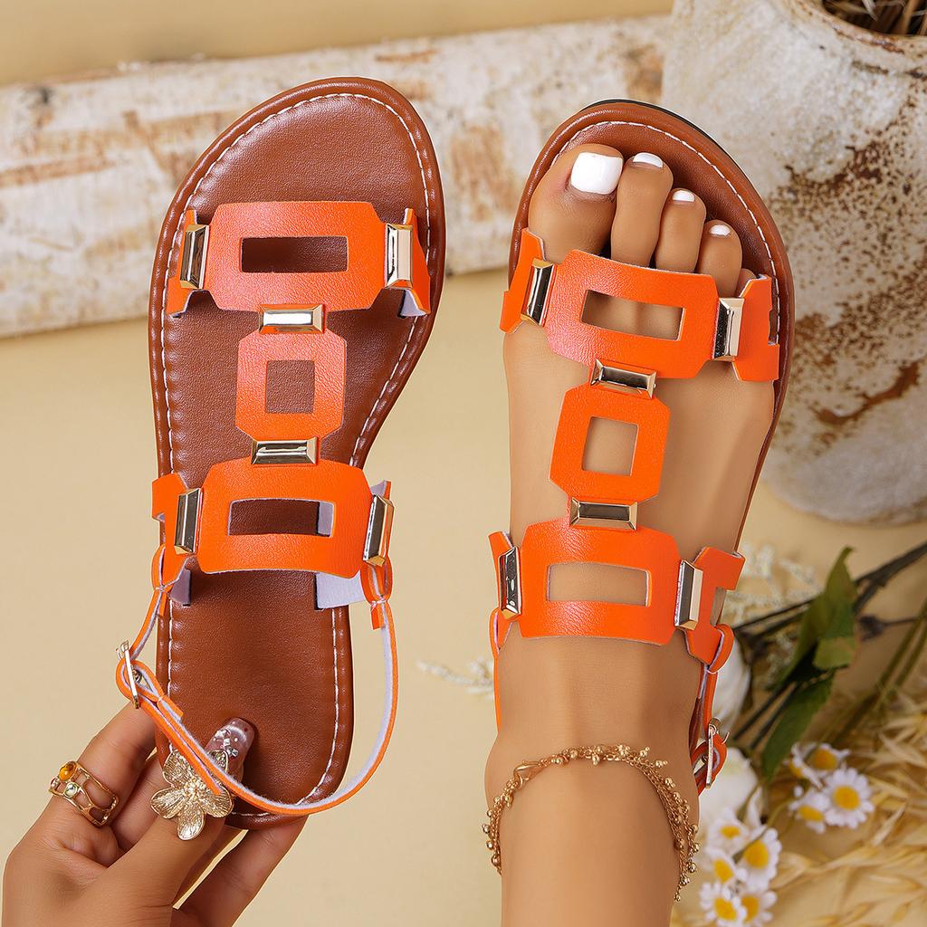 Women Sandals 2025 Summer New Comfortable Dress Shoes for Women Simple Open Toe Beach Flat Sandals Fashion Roman Flats Sandals
