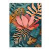 Boho Tropical Plant Wall Art, Vintage Jungle Leaves Canvas Painting, Botanical Poster Prints for Living Room Bedroom Wall Decor
