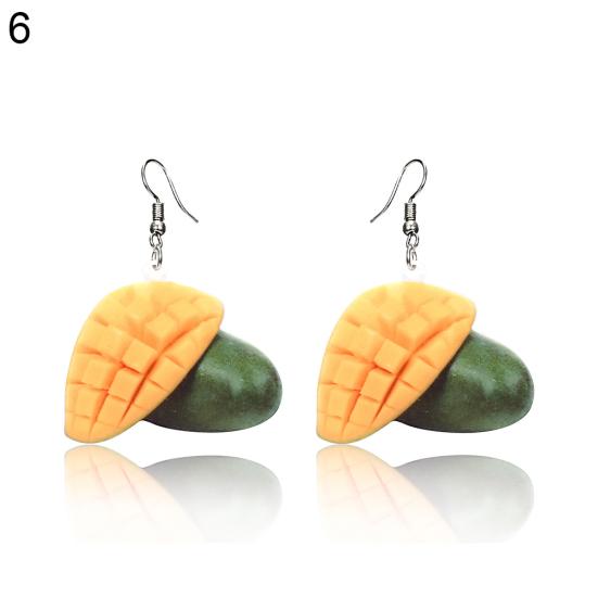 Boucles d'oreilles créatives en forme de fruits frais en noix de coco pour femmes, bijoux de fête de vacances d'été