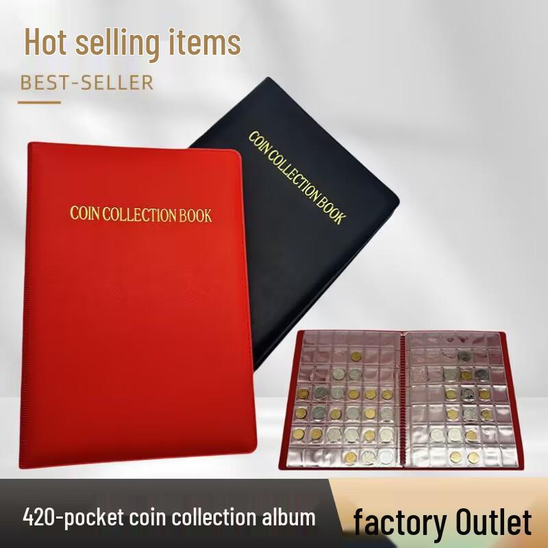 Large Capacity Coin Collection Album with 420 Pockets for Ancient and Commemorative Coins