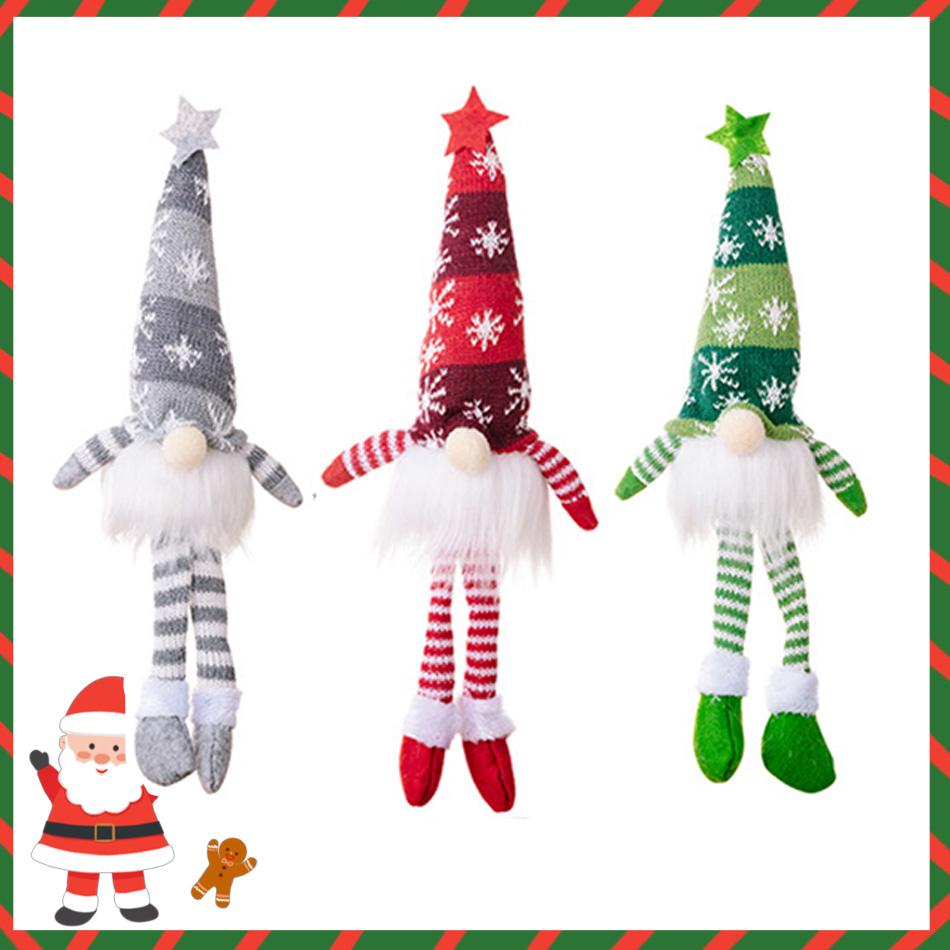 New Christmas Glowing Snowflake Knitted Doll with Battery - Gnome Decor, Atmosphere Lamp, Long-Lasting Power, Kids' Christmas