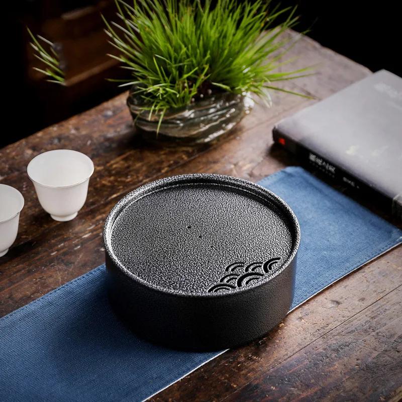 Metal Pot Bearing Cast Iron Fire Cup Japanese Style Tea Table Kung Fu Tea Set Water Storage Small Tea Tray Clay Teapots