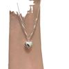 Niche Design Sense Love Wave Necklace Women'S Simple Light Luxury Elegant Fashion Exquisite Versatile Neck Chain Sweater Chain