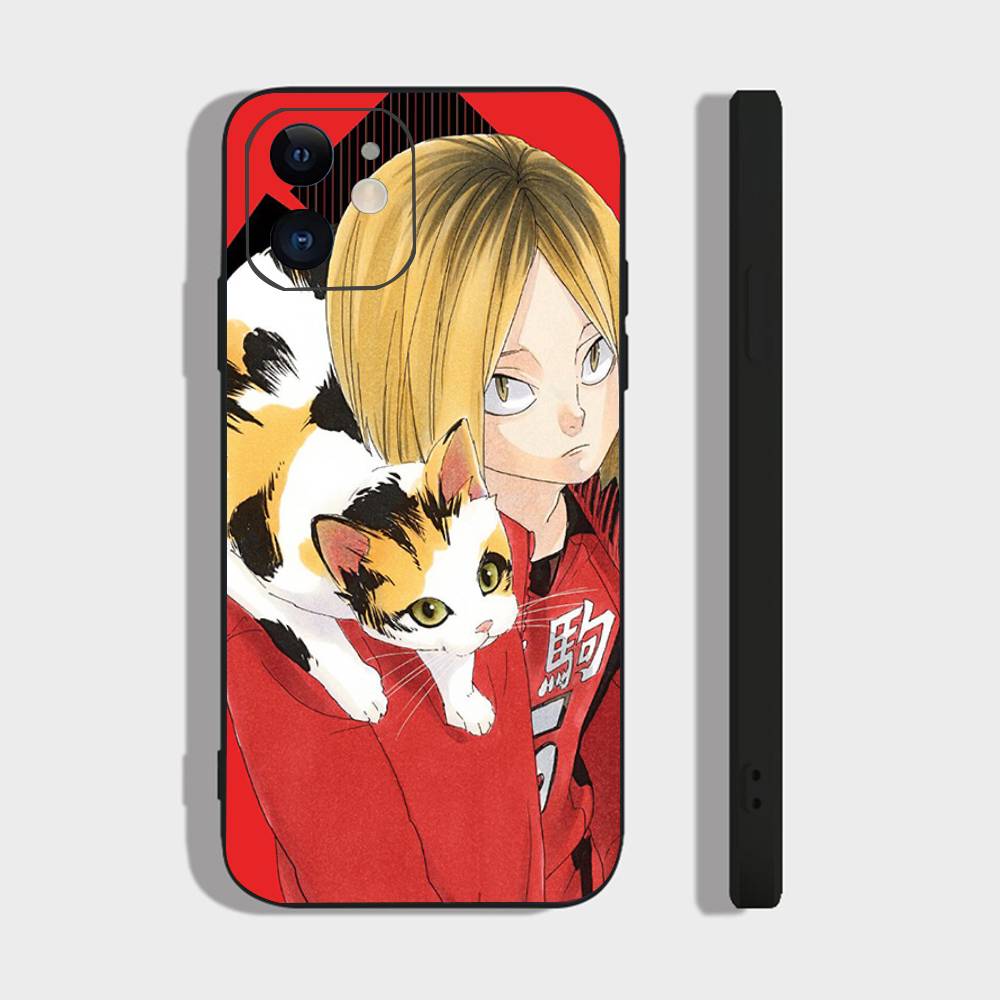 Anime H-Haikyuu Nekoma Phone Case For IPhone 17 Air 16 15 14 13 Pro Max 11 12 Black Silicone Cover