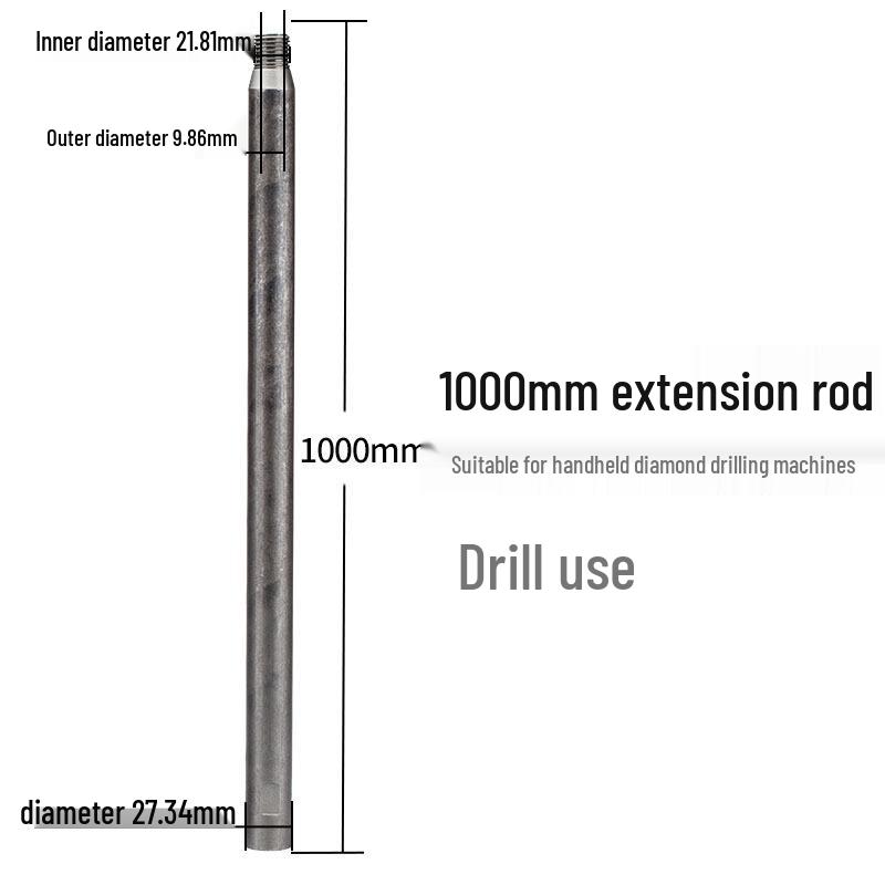 Tungsten Steel Diamond Core Drill with Threaded Handheld Design and Extended Connecting Rod