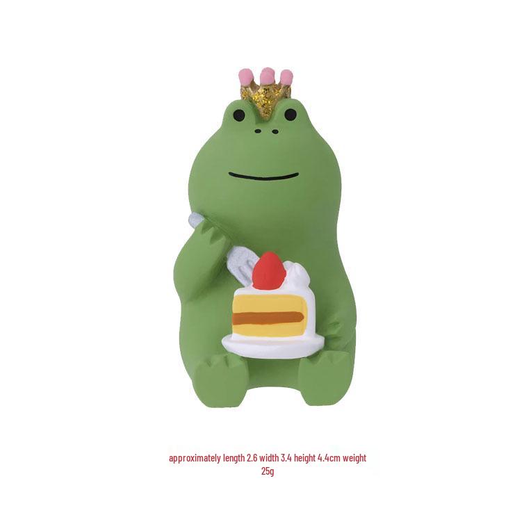 Creative Japanese Resin Cat & Frog Figurines - Trendy DIY Handmade Blind Box Decoration