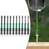 10pcs/set 75mm PH1 PH2 Magnetic Cross Screwdriver Bits 1/4inch Hex Shank For Hinge Installation Furniture Assembly