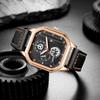 Year Square Watch Men'S Simple Large Dial Fashion Teen Men'S Luminous Quartz Watch
