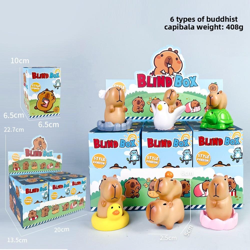 

Capybara Anime Pvc Blind Box Collectible Figurine Giftgiving Display Purposes StyleB