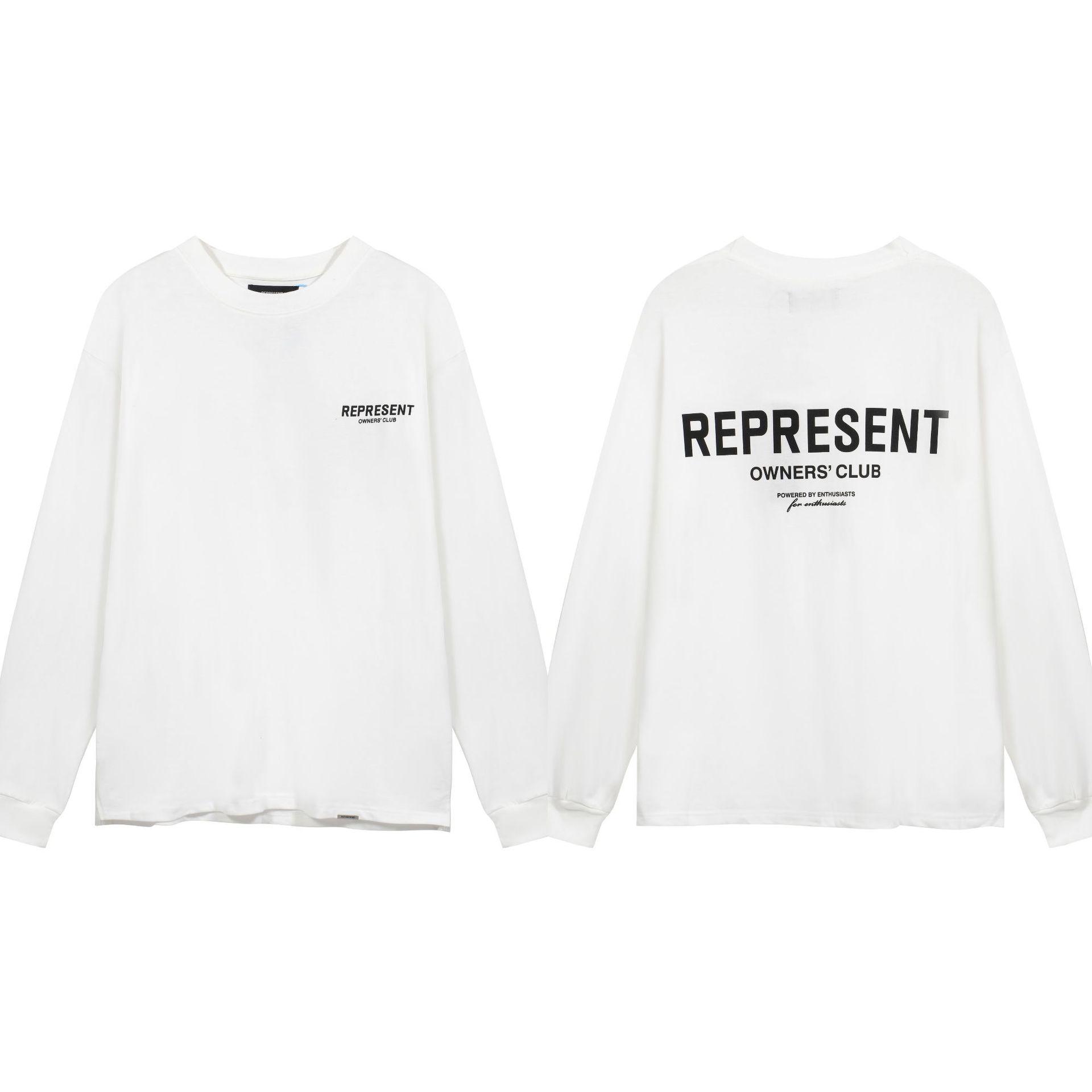 REPRESENT ICON Simple Letter Logo High Street Trendy Couple Hoodie L