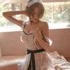 Dienstmädchen-Kleidung, 4-teiliges Set, sexy Cosplay-Dessous, Schürze, erotisches Extrem-Babydoll, Stirnband, Spitze, süßes Kostüm, Crossdressing, beliebtes Cosplay [DAYDREAM]