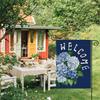 Hello Spring Floral Garden Flag 12x18 Inch Double Sided Colorful Flowers
