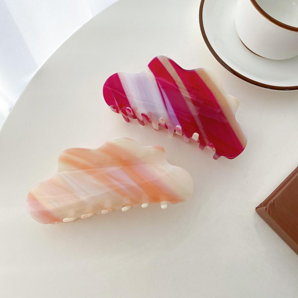 Stilvolle 13cm Farbverlauf Große Acetat Haarspange für Elegante Frisuren