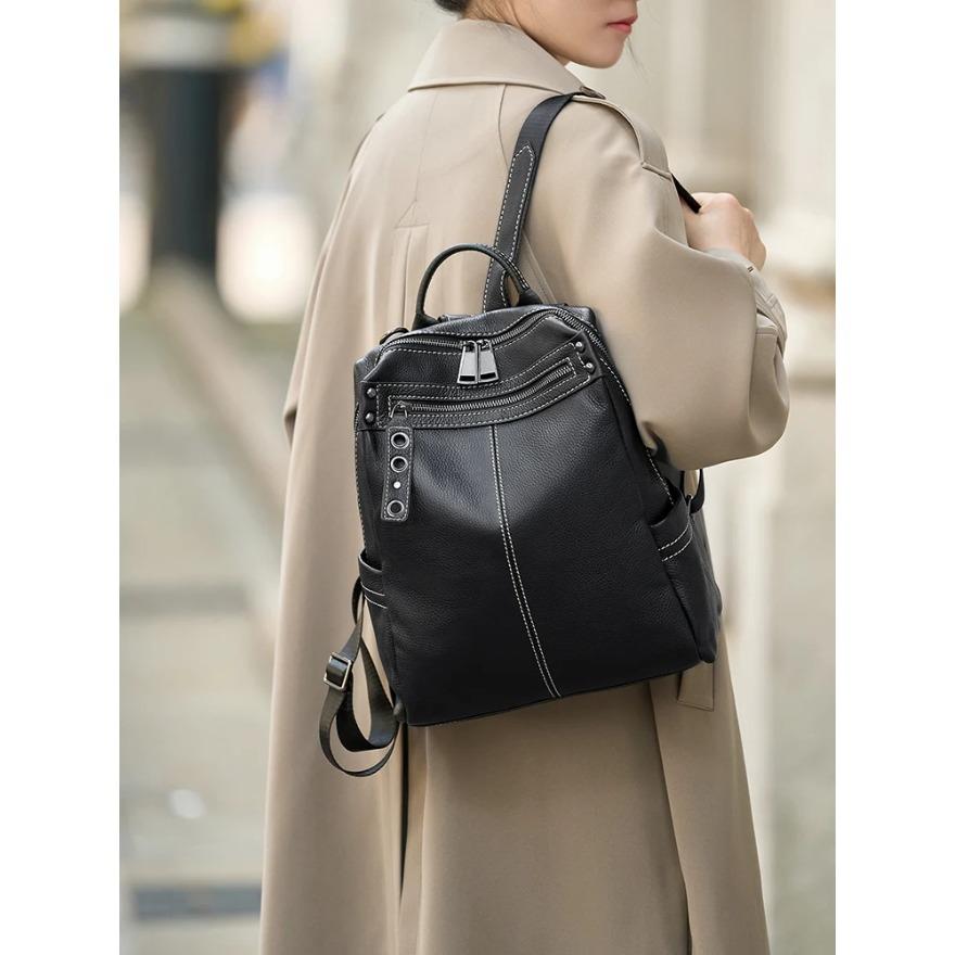 

Ограниченная распродажа, модный женский рюкзак из натуральной кожи, черные студенческие школьные сумки для студентов, сумки из натуральной кожи