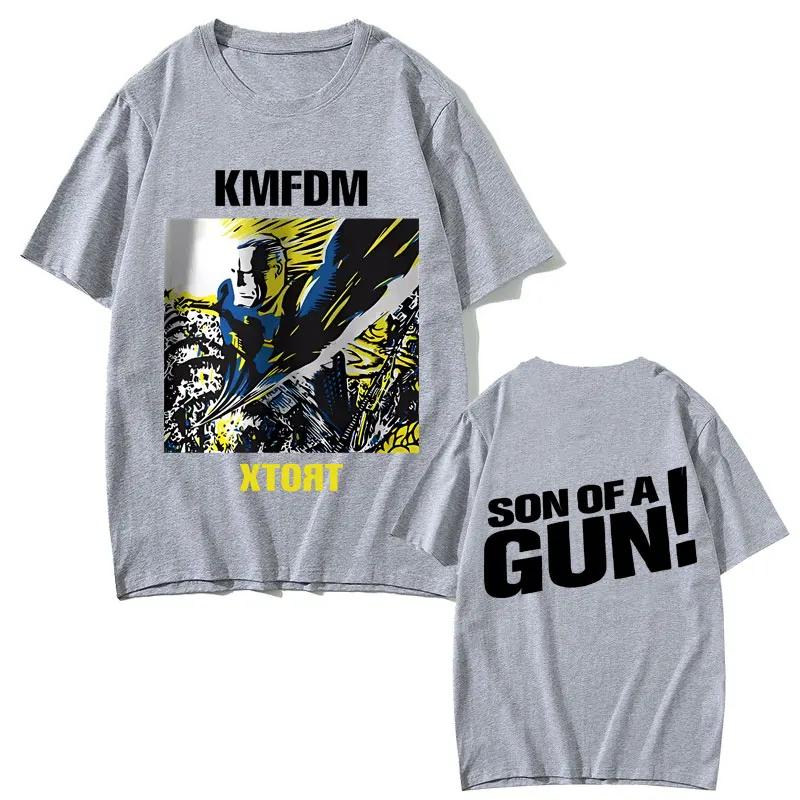 2026summer Rock Band KMFDM XTORT Doublesided Printed Tshirt Mens Fashion Pure Cotton Retro Gothic Street Casual Loose Tshirt