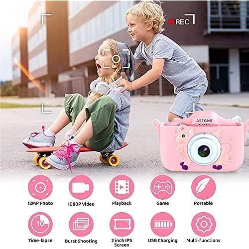 Appareil Photo Numérique Enfant ASTGMI - C3 - Rose - Rechargeable USB - Vidéo HD 1080p - 32G SD Carte