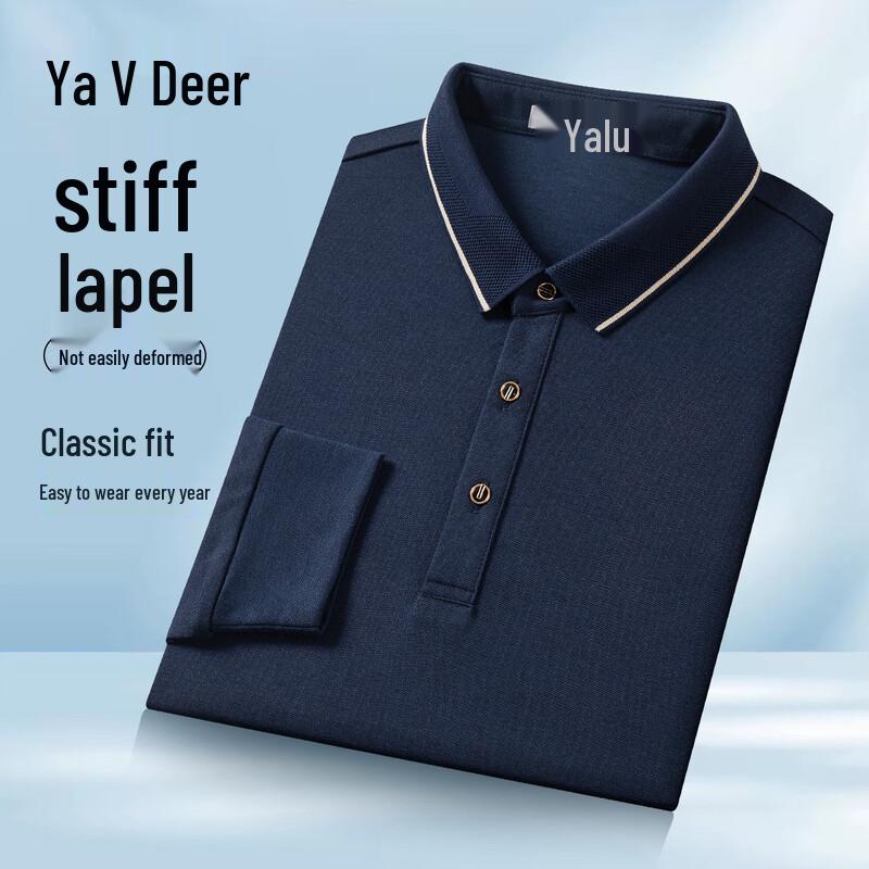 Yalu Men s Long Sleeve Polo Shirt L