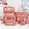 4 Pcs Backpack for Boys Girls Children Lovely Schoolbag Kindergarten Schoolbag Kids Gift Pencil Case Large Capacity Handbag