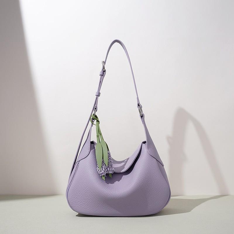 Exquisite Pendant Genuine Leather Women's Bag Design Niche Crossbody Light Luxury High-end Handbag Shoulder