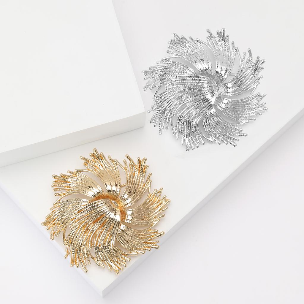 Fashion Creative Alloy Fireworks Styling Brooch, Niche High-End Women'S Clothing Pin Jewelry Brooch