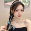 Adjustable Bow Ribbon Hairband Floral Print Hair Hoop Fashion Hair Bands  Boho Hair Accessory
