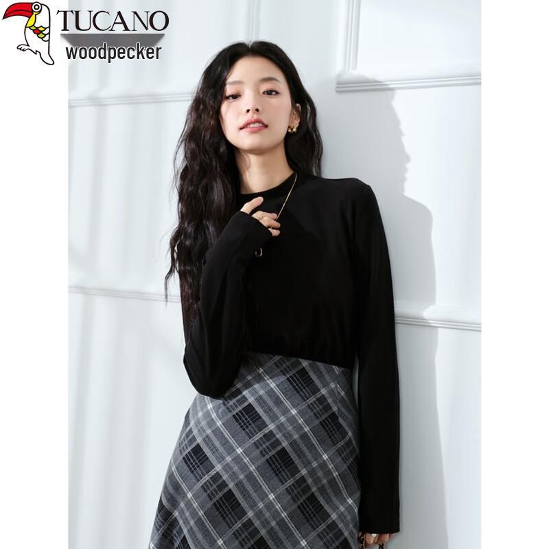 Woodpecker Women s Slim Fit Long Sleeve Semi-High Neck T-Shirt 2XL