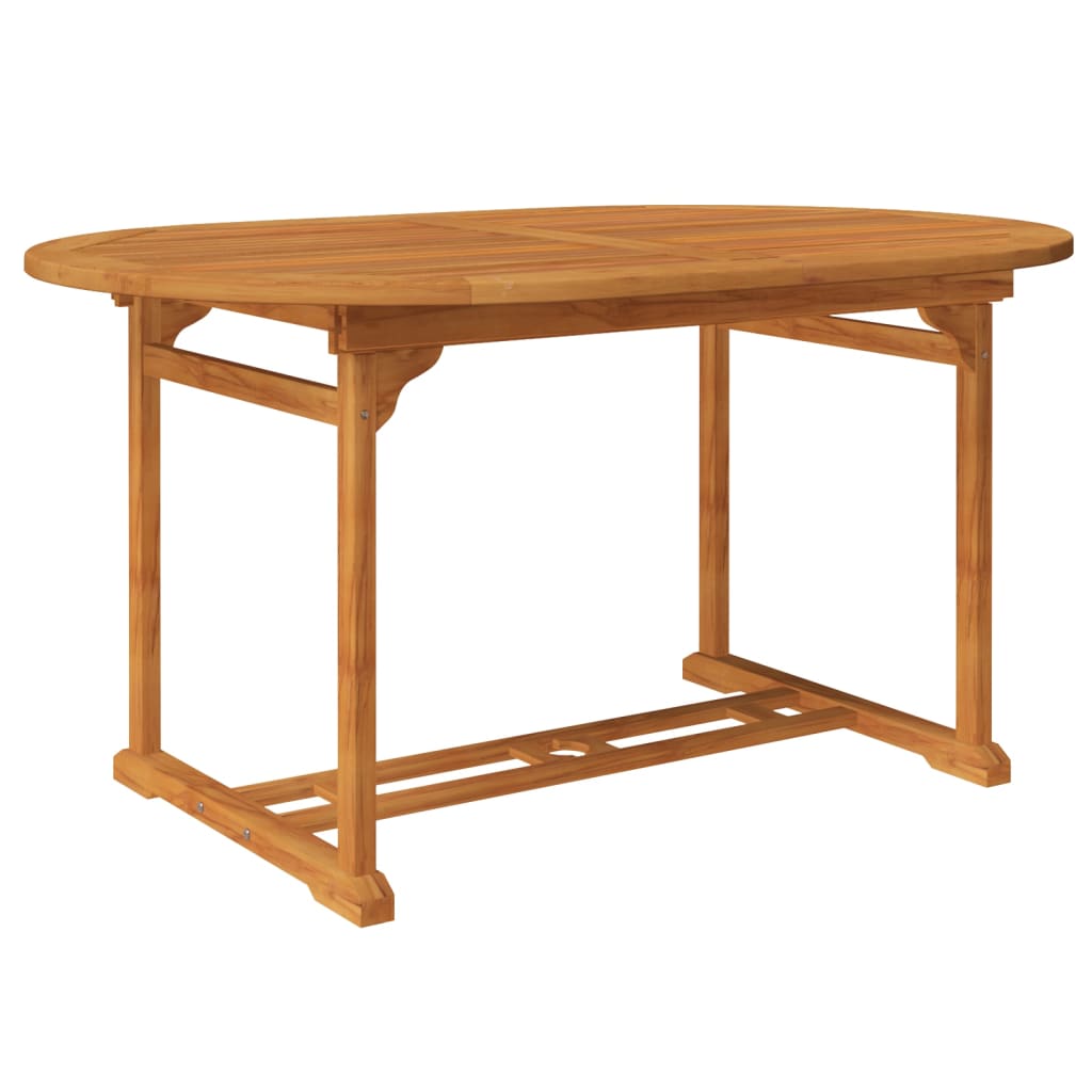 7 Piece Garden Dining Set Solid Acacia Wood 150 200 cm