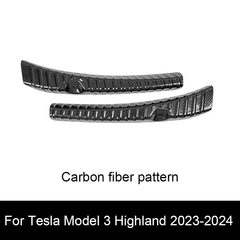 For Tesla Model 3 2024 Highland Trunk Guard Plate Threshold Strip Pedal Tailgate Anti-cutting Rubbing Pad Car Rear Sill Cover